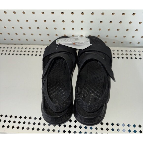 Crocs Literide 360 Womens Rubber Sport Flip Flops Sandals Slides Size 8 Black - Picture 2 of 8